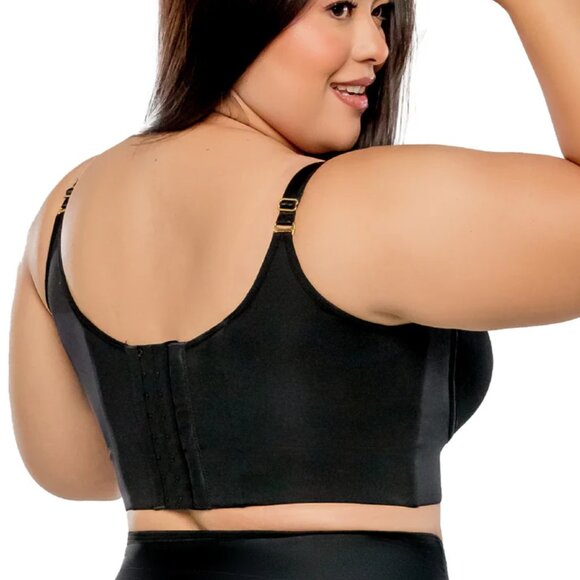 38D Stagmi Colombian Shaper Best Push Up Black Bra Lift Support High Back New! - Picture 1 of 15